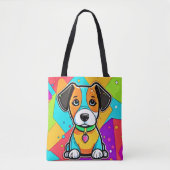 Cartoon Puppy Art Print Tasche (Vorderseite)
