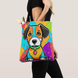 Cartoon Puppy Art Print Tasche