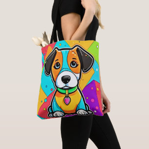 Cartoon Puppy Art Print Tasche