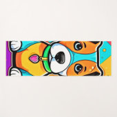 Cartoon Puppy Art Print Yogamatte (Vorderseite (Horizontal))