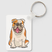 Cartoon Puppy Dog Lover Gifts Cute English Bulldog Schlüsselanhänger (Rückseite)