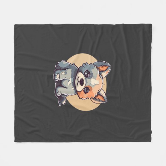 CARTOON PUPPY FLEECEDECKE (Vorderseite (Horizontal))