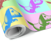 Cartoon Puppy Geschenkpapier (Rolleneckpunkt)
