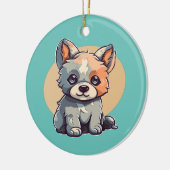 CARTOON PUPPY KERAMIK ORNAMENT (Links)