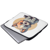 CARTOON PUPPY LAPTOPSCHUTZHÜLLE (Vorne Knopf)