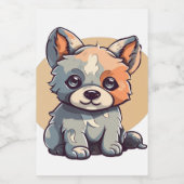 CARTOON PUPPY LEBENSMITTELETIKETT (Einzelnes Label)