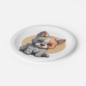 CARTOON PUPPY PAPPTELLER (Schrägansicht)