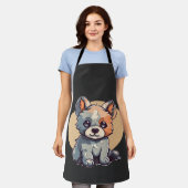 CARTOON PUPPY SCHÜRZE (Getragen)