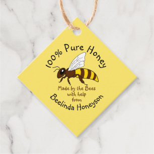 Cartoon Pure Honey Jar Tags Geschenkanhänger