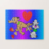 Cartoon Puzzle: Hund und Katze Puzzle (Horizontal)