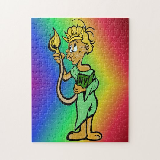 Cartoon Puzzle: New York Lion Puzzle (Vertikal)