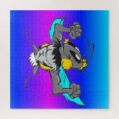 Cartoon Puzzle: Niedliche Hummel Puzzle (Horizontal)