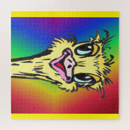 Cartoon Puzzle: Niedlicher Straußenläufer Puzzle (Horizontal)