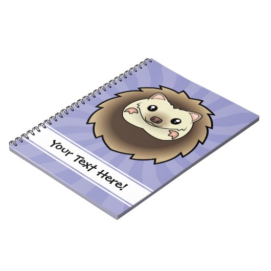 Cartoon-Pygmäe-Igel Notizblock (Linke Seite)