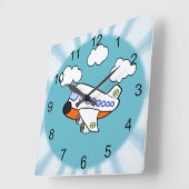 Cartoon Quadratische Wanduhr (Winkel)