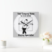 Cartoon Quadratische Wanduhr (Zuhause)