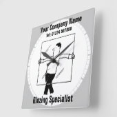 Cartoon Quadratische Wanduhr (Winkel)