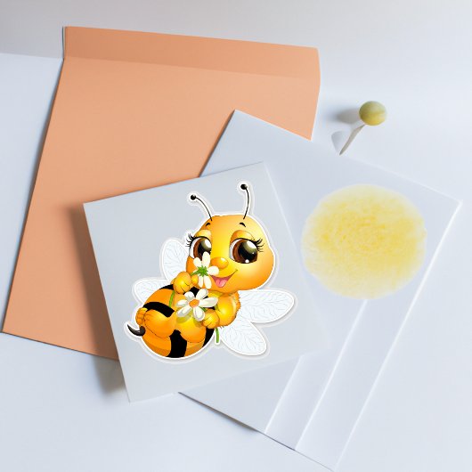 Cartoon Queen Bee Sticker