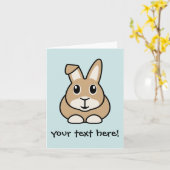 Cartoon Rabbit Greetings Card Karte (Gelbe Blume)