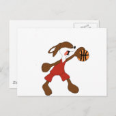 Cartoon Rabbit Michael Jordan Fan Postkarte (Vorne/Hinten)