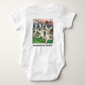 Cartoon Rabbits "Dips by Pool" Baby Strampler (Rückseite)