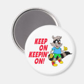 Cartoon Raccoon Magnet (Vorderseite/Rückseite)