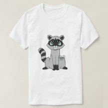 Cartoon Raccoon T - Shirt