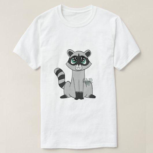 Cartoon Raccoon T - Shirt (Design vorne)