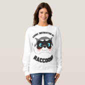 Cartoon Raccoon Tiergeschenk für Mülleimer Panda L Sweatshirt (Vorne ganz)