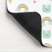 Cartoon Rainbow Cat Pattern Mousepad (Ecke)