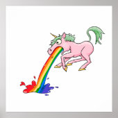 Cartoon Rainbow Unicorn Poster (Vorne)