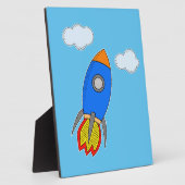 Cartoon-Rakete Fotoplatte (Seite)