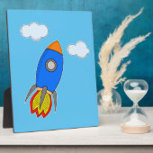 Cartoon-Rakete Fotoplatte (Seite)