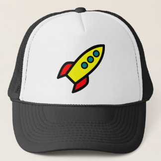 Cartoon-Rakete Truckerkappe