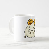 Cartoon Ram Sheep Coffee Tasse (Vorderseite Links)