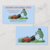Cartoon-Rasenmäher mit Funny Frog Visitenkarte (Vorne/Hinten)