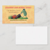 Cartoon-Rasenmäher mit Funny Frog Visitenkarte (Vorne/Hinten)