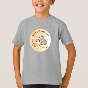 Cartoon Rat Chinesisches Neujahr 2020 Kinder T-Shi T-Shirt