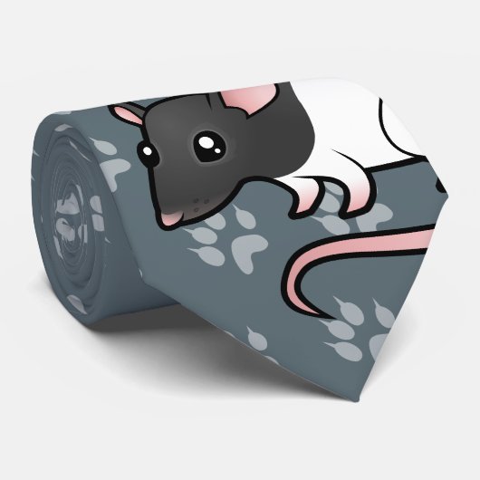 Cartoon Rat Krawatte (Gerollt)
