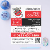 Cartoon Rat Logo - Werbung für Schädlinge und Kont Flyer (Einzeln)
