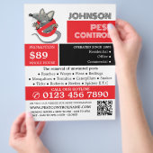 Cartoon Rat Logo - Werbung für Schädlinge und Kont Flyer (Hand)