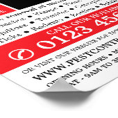 Cartoon Rat Logo - Werbung für Schädlinge und Kont Poster (Ecke)