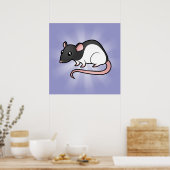 Cartoon Rat Poster (Küche)
