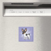 Cartoon Rat Terrier / Toy Fox Terrier Magnet (In Situ (Geschirrspüler))