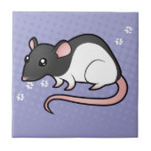 Cartoon-Ratte Fliese (Vorderseite)