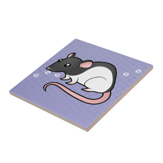 Cartoon-Ratte Fliese (Seite)