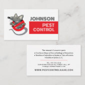 Cartoon-Ratten-Logo - Schädlinge-Kontrolle Visitenkarte (Vorne/Hinten)