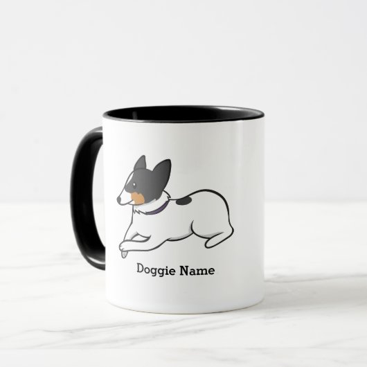 Cartoon-Ratten-Terrier-Kaffee-Tasse Tasse (Vorderseite Links)