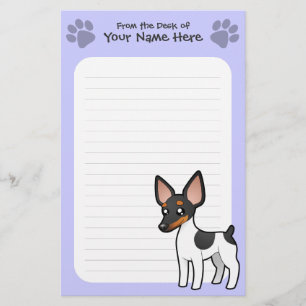 Cartoon-Ratten-Terrier/Spielzeugfox-Terrier Briefpapier