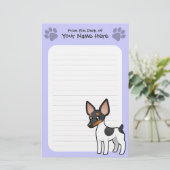 Cartoon-Ratten-Terrier/Spielzeugfox-Terrier Briefpapier (Stehend Vorderseite)